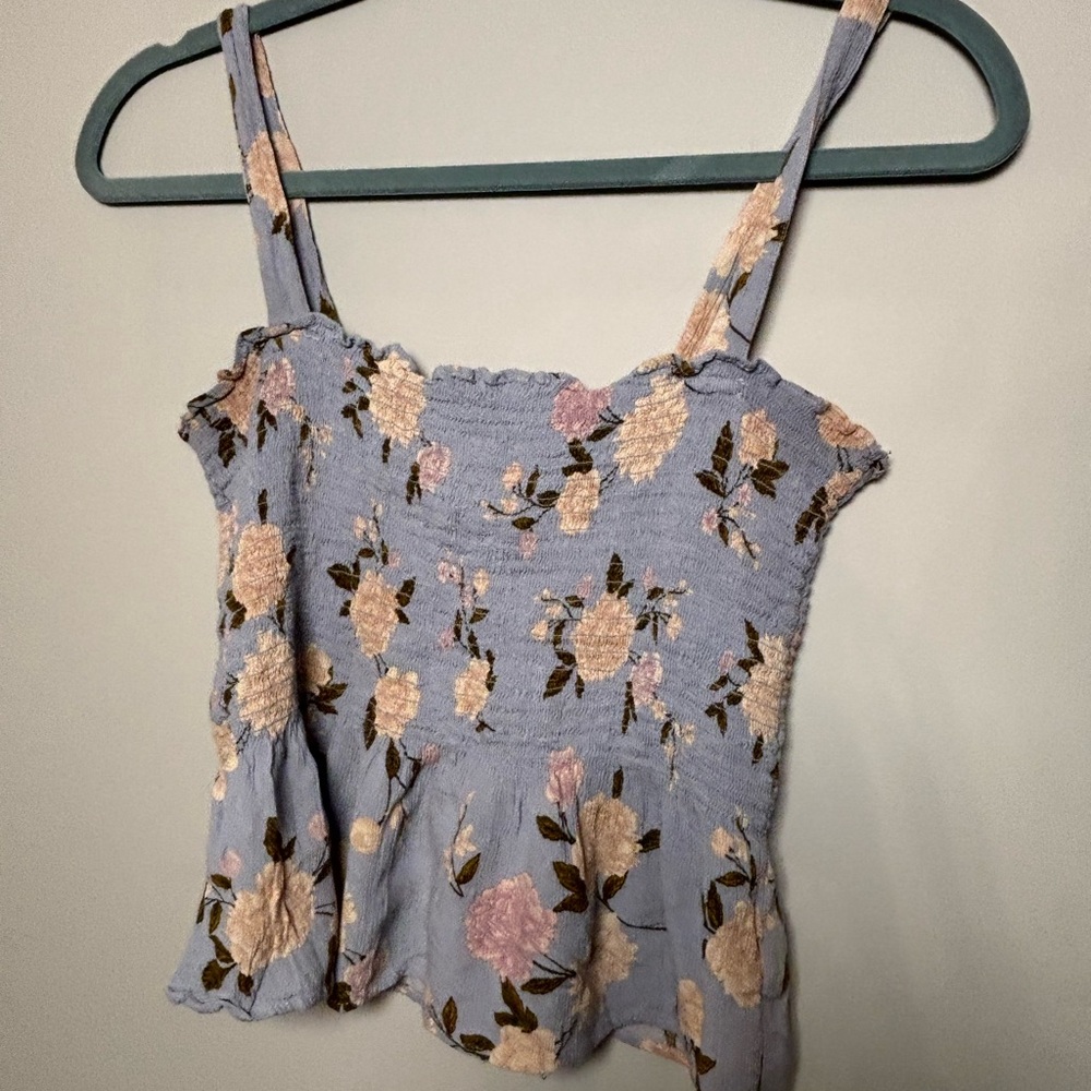 American Eagle Outfitters Floral Camisole - Blue and Pink